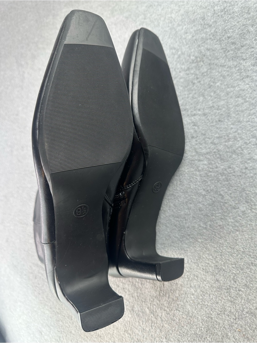 New A New Day Tigris Black Kitten Heel Ankle Boots Womens Size 9.5 Faux Leather - Picture 7 of 12